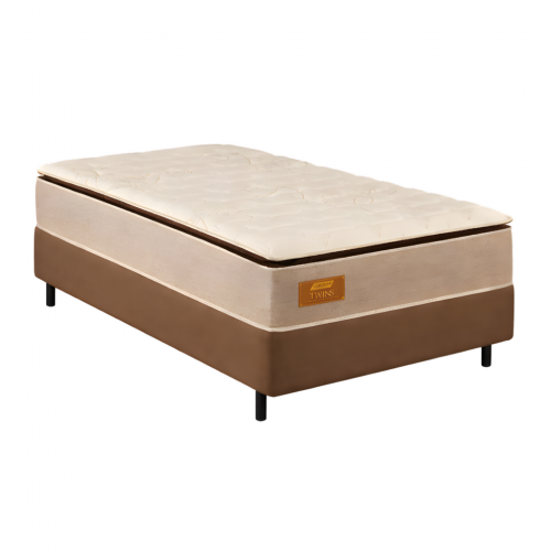 Cama Box Gazin Londres Solteiro, Molas Bluewave , Bege - Altura 0