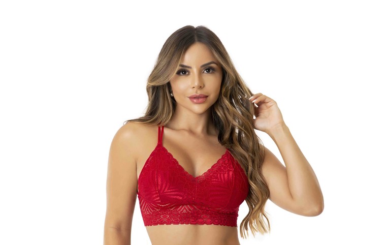 3 for $49! Maroon Red Kelly Strappy Padded Sports Bra - Women