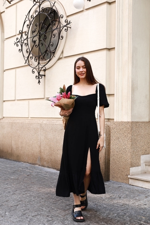 VESTIDO LASTEX FLORAL OFF - Loja Laço de Luxo