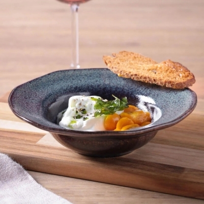 Prato Sobremesa 21 cm Antico Doccia Oriente Italiano Porpora