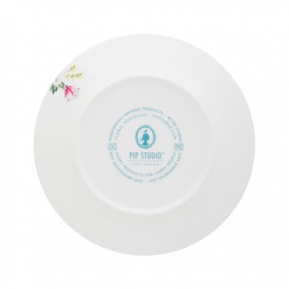 Prato Sobremesa 21 cm Antico Doccia Oriente Italiano Porpora