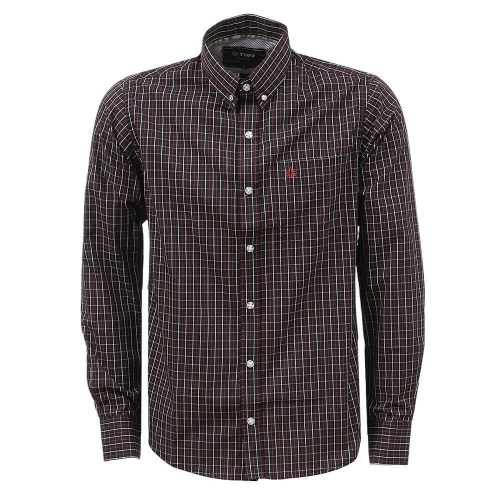 Camisa Masculina Xadrez Manga Longa Azul Marinho Tuff 37769