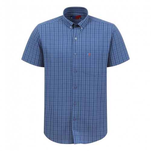 Camisa Xadrez Azul Masculina Manga Curta Smith Brothers 39717