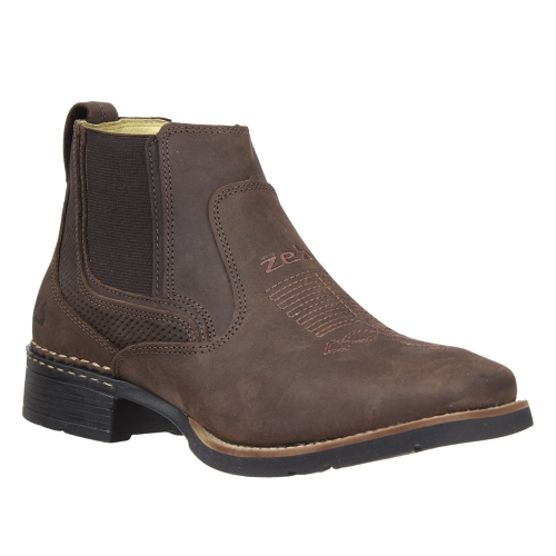 Botina Masculina Bico Quadrado Graxo Zebu 36664 - Rodeo West