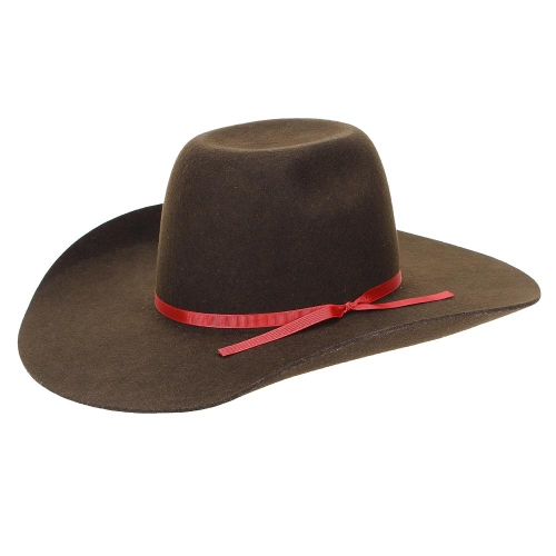 Chapéu Country de Feltro Marrom Texas Diamond Copa Alta 21008