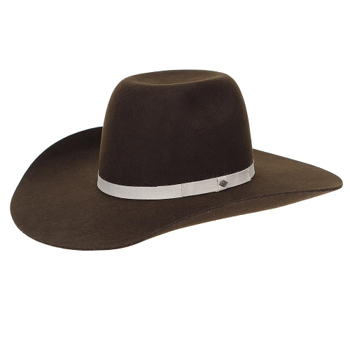 Chapéu Country de Feltro Marrom Texas Diamond Copa Alta 21008
